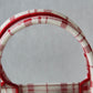 DIR1286 Book bag Tote Embroidery red white 36.5cm 41.5cm Handbag