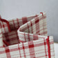 DIR1286 Book bag Tote Embroidery red white 36.5cm 41.5cm Handbag