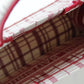 DIR1286 Book bag Tote Embroidery red white 36.5cm 41.5cm Handbag