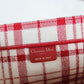 DIR1286 Book bag Tote Embroidery red white 36.5cm 41.5cm Handbag