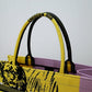 DIR1286 Book bag Tote Embroidery yellow 36.5cm 41.5cm Handbag