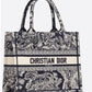 DIR1286 Book Tote tiger small MINI navy blue