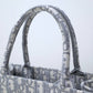 DIR1286 Book Tote BIG 26.5cm Embroidery LOGO red Handbag grey white