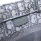 DIR1286 Book Tote BIG 26.5cm Embroidery LOGO red Handbag grey white