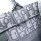 DIR1286 Book Tote BIG 26.5cm Embroidery LOGO red Handbag grey white