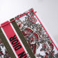 DIR1286 Book Tote big size 36.5cm 41.5cm Oblique Embroidery white red-2