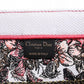 DIR1286 Book Tote big size 36.5cm 41.5cm Oblique Embroidery white red-2