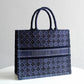 DIR1286 Book Tote BIG size 41.5cm 36.5cm Embroidery LOGO red Handbag blue