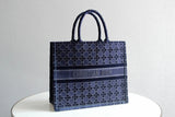 DIR1286 Book Tote BIG size 41.5cm 36.5cm Embroidery LOGO red Handbag blue