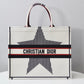 DIR1286 Book Tote DIRrAlps 36.5cm 41.5cm Oblique Embroidery white red-3