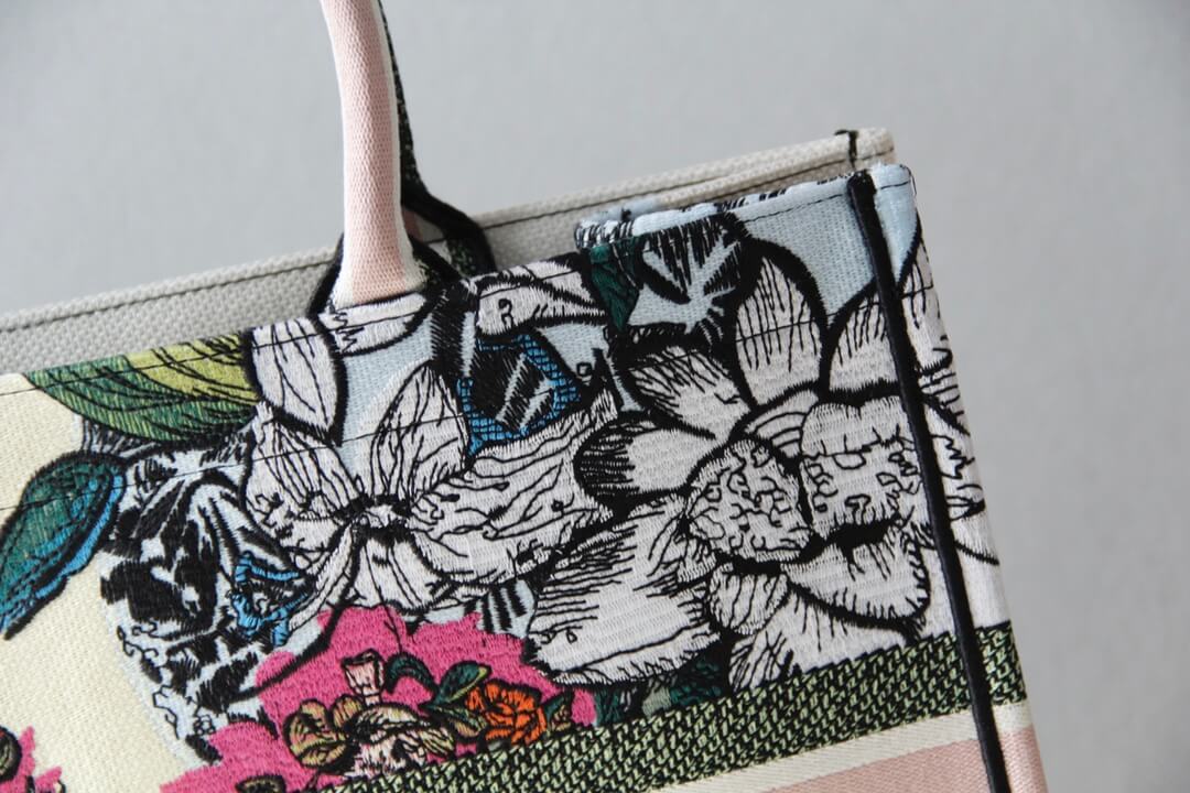 DIR1286 Book Tote big size MINI 36.5CM 41.5CM pink grey