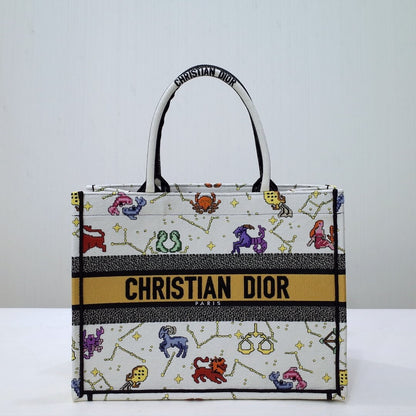 DIR1286 Book Tote big size MINI 36.5CM 41.5CM white yellow