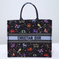 DIR1286 Book Tote big size MINI 36.5CM 41.5CM black blue-7