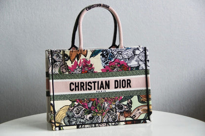 DIR1286 Book Tote big size MINI 36.5CM 41.5CM pink grey