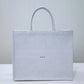 DIR1286 Book Tote big size MINI 36.5CM 41.5CM white-3