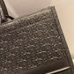 DIR1286 Book Tote black Oblique Embroidery 41.5cm 36.5cm