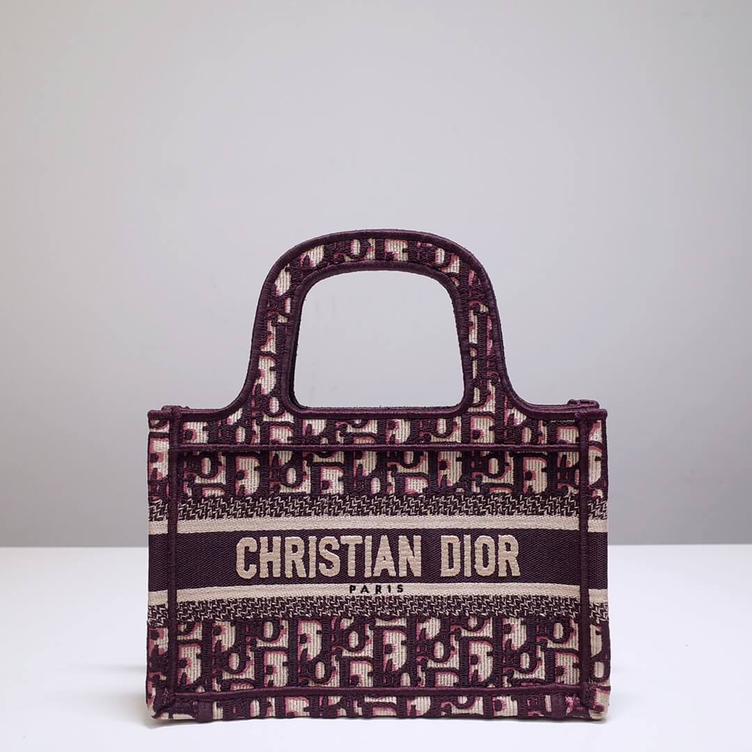 DIR1286 Book Tote rose mini 22.5CM Oblique pink purple