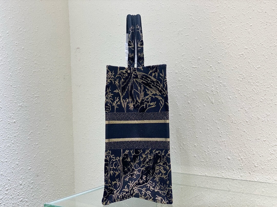 DIR1286 Book Tote bird navy blue