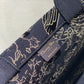 DIR1286 Book Tote bird navy blue