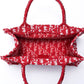 DIR1286 Book Tote BIG 26.5cm Embroidery LOGO red Handbag red-5