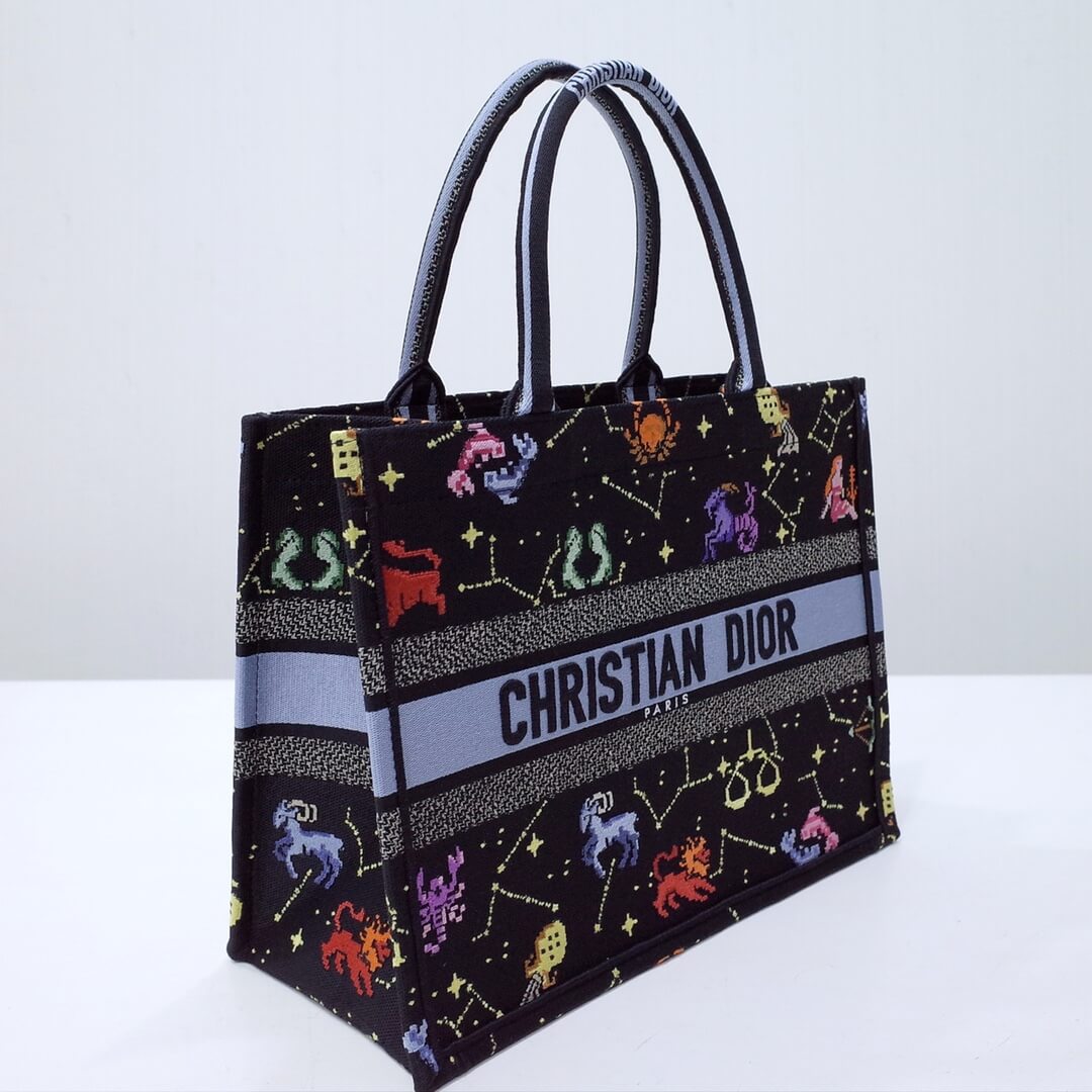 DIR1286 Medium Book Tote Constellation black red