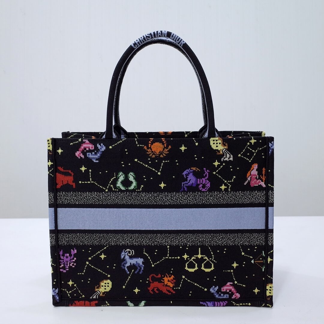 DIR1286 Medium Book Tote Constellation black red