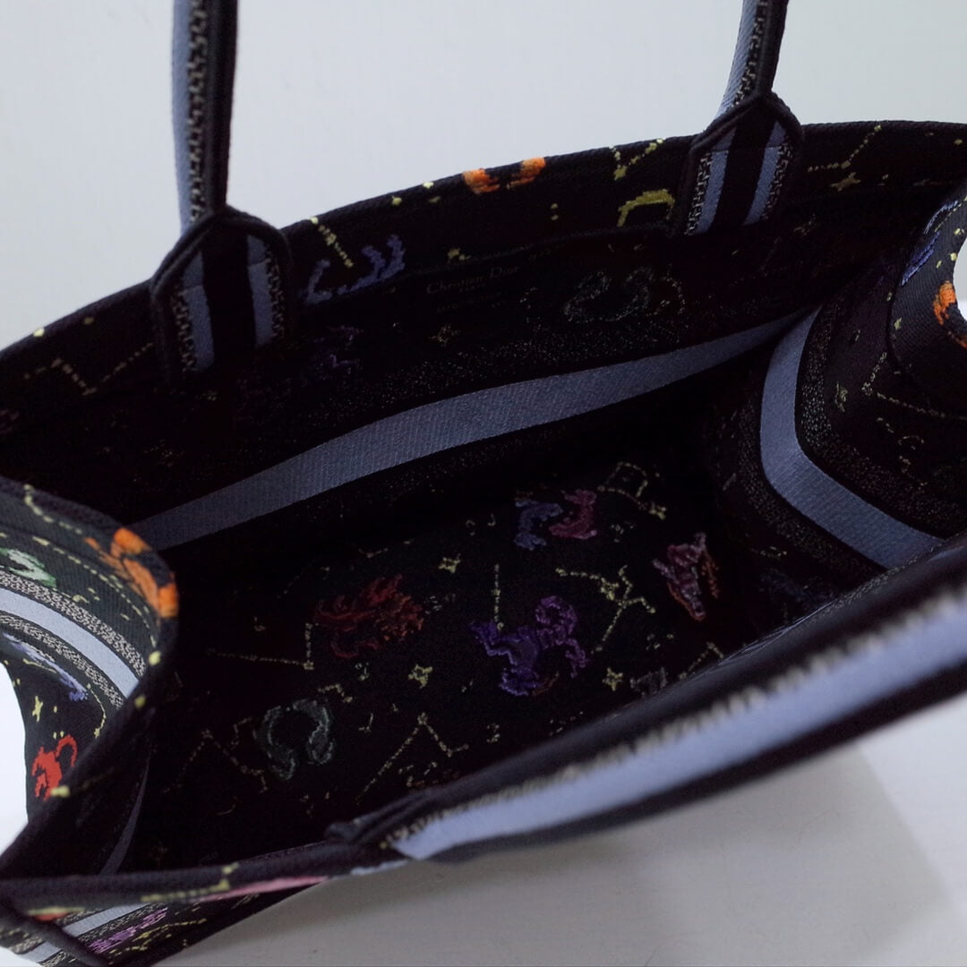 DIR1286 Book Tote big size MINI 36.5CM 41.5CM black blue-7