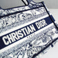DIR1286m Book Tote BIG Handbag Embroidery LOGO black mini 22.5cm