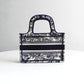 DIR1286m Book Tote BIG Handbag Embroidery LOGO black mini 22.5cm