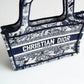 DIR1286m Book Tote BIG Handbag Embroidery LOGO black mini 22.5cm
