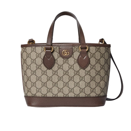 GG OPHIDIA MINI TOTE BAG BEIGE AND EBONY 22CM 811716 K9GSG 8358