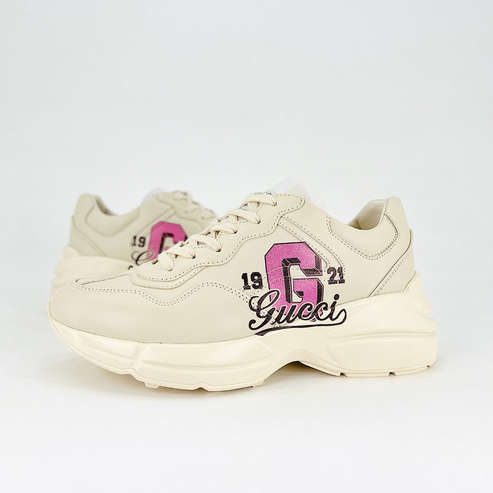 GG WOMEN'S RHYTON TRAINER IVORY 817482 UPG00 9522