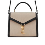 YSL CASSANDRA MEDIUM TOP HANDLE BAG IN CANVAS 25CM