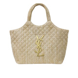 YSL RAFFIA MAXI TOTE BAG BEIGE 40CM