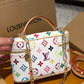 LV X TAKASHI MURAKAMI VANITY CHAIN POUCH WHITE 20CM M13662