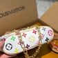 LV X TAKASHI MURAKAMI VANITY CHAIN POUCH WHITE 20CM M13662