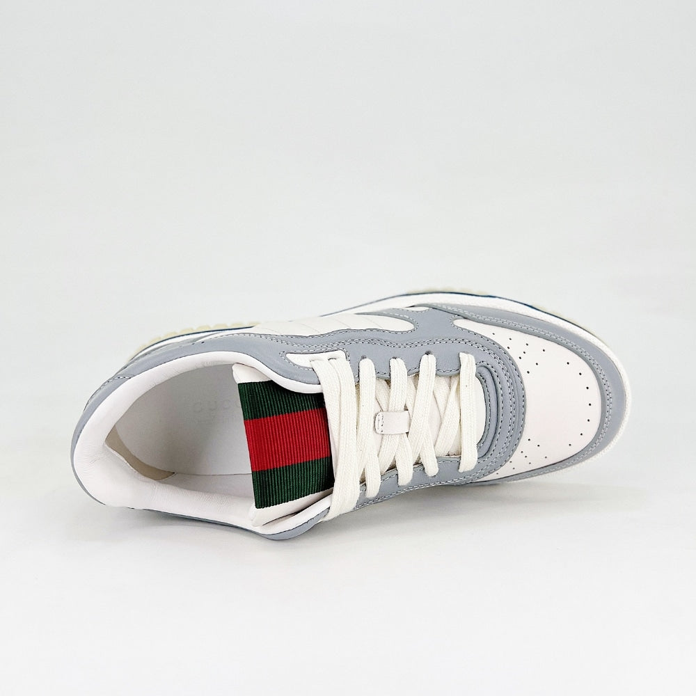 GG MEN'S GG RE WEB SNEAKER WHITE AND GREY 786186 AADJ9 1645