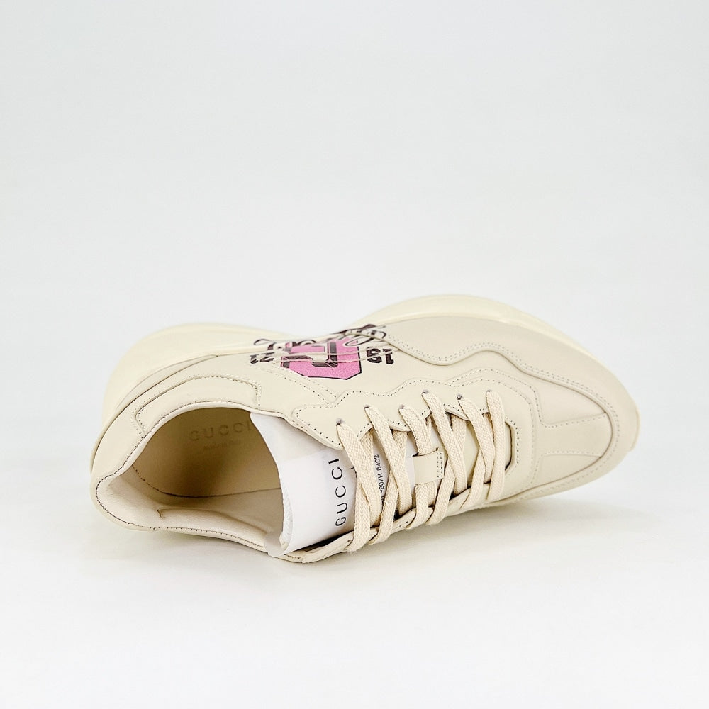 GG WOMEN'S RHYTON TRAINER IVORY 817482 UPG00 9522