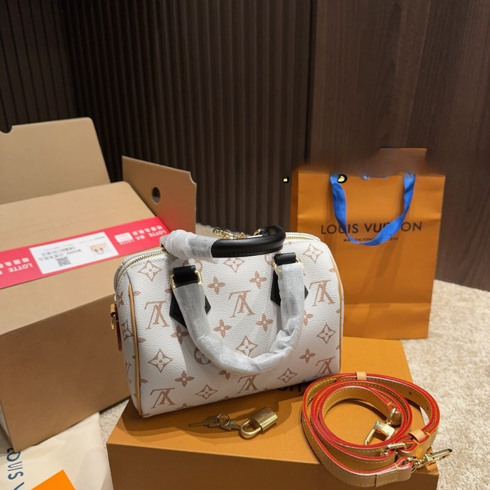 LV SPEEDY BANDOULIÈRE 20 MONOGRAM DUNE COATED CANVAS 20CM M46906