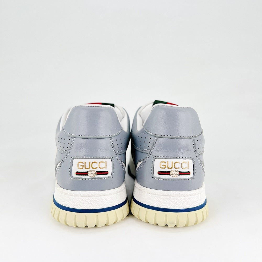 GG MEN'S GG RE WEB SNEAKER WHITE AND GREY 786186 AADJ9 1645