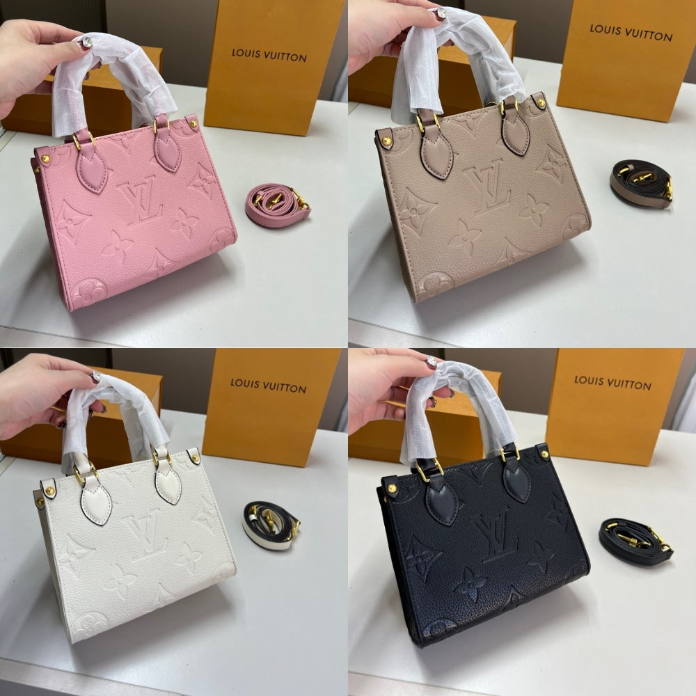 LV ONTHEGO BB MONOGRAM EMPREINTE WHITE 18CM