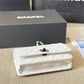CC WALLET ON CHAIN WHITE LAMBSKIN 19CM