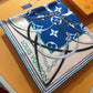 LV ULTIMATE MONOGRAM SCARF IN MARINE BLUE 90CM M77776