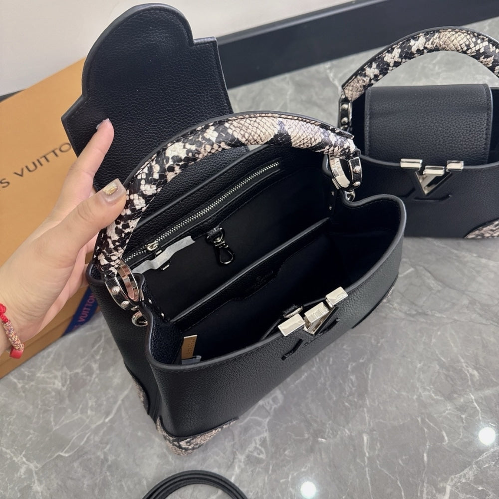 LV CAPUCINES PYTHON HANDBAG 27CM