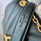 M20687 New Wave black 21cm COWHIDE REAL LEATHER