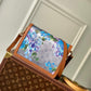 M21266 Dauphine MM Metallic canvas brown blue 25cm