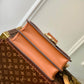 M21266 Dauphine MM Metallic canvas brown blue 25cm