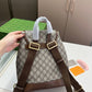 GG BACKPACK WITH INTERLOCKING G BEIGE AND EBONY 26CM