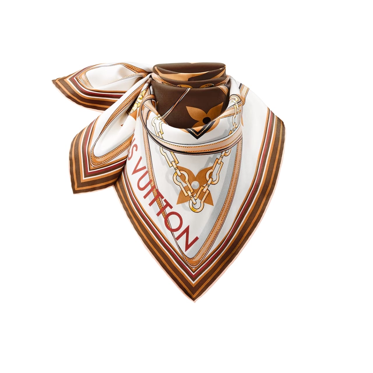 LV ULTIMATE MONOGRAM SCARF IN BROWN 90CM M77639