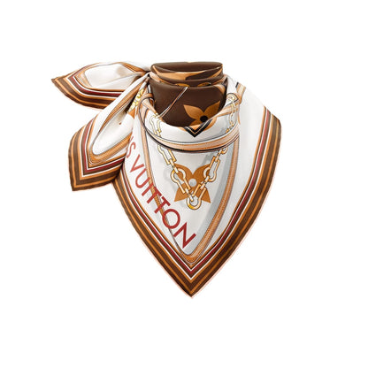 LV ULTIMATE MONOGRAM SCARF IN BROWN 90CM M77639